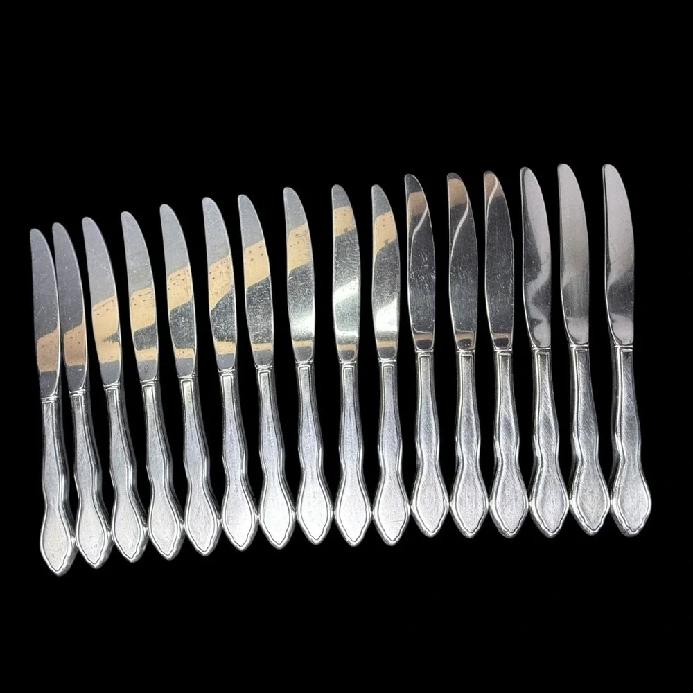 1881 Rogers Stainless Oneida Ltd TWILIGHT‎ 16 Dinner Knives Flatware